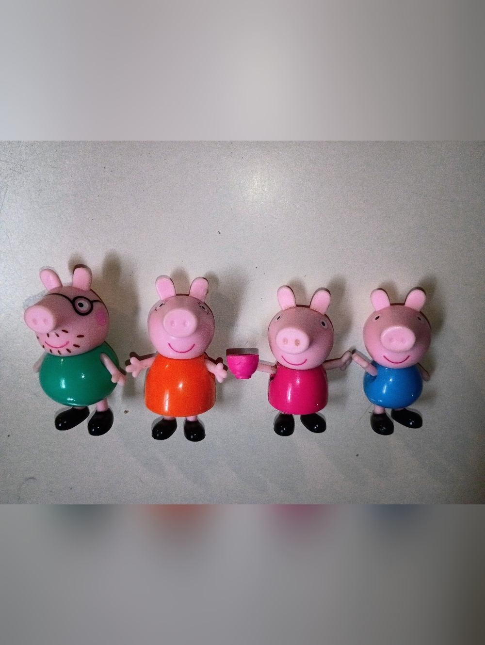 Peppa Pig Figures Pink | Green Orange Pink Blue Set
